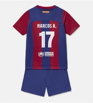 Barcelona Marcos Alonso #17 Replica Home Stadium Kit for Kids 2023-24 Short Sleeve (+ pants)